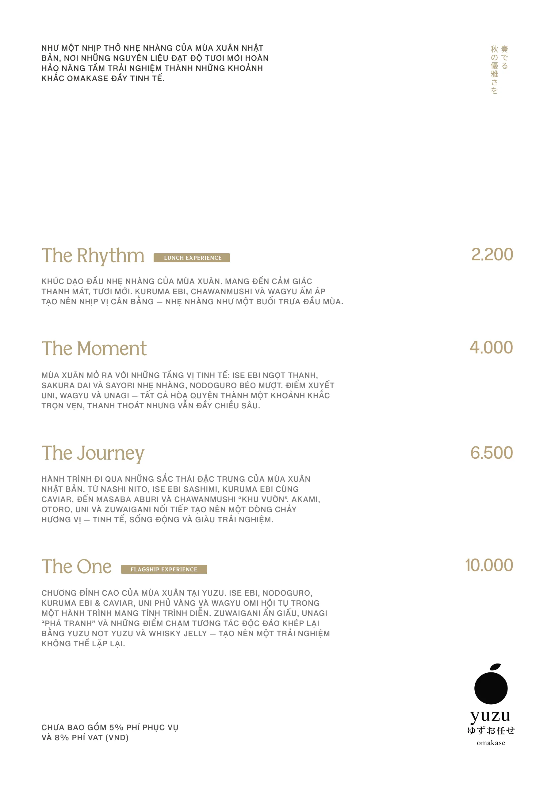 Spring Summner Menu 2026